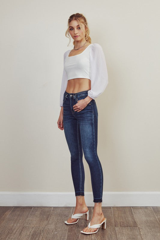 Kan Can USA High Waist Ankle Skinny Jeans-KC2510D