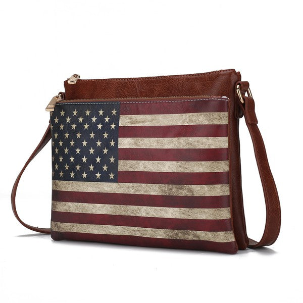 MKF Collection Madeline Flag Women Crossbody Mia k