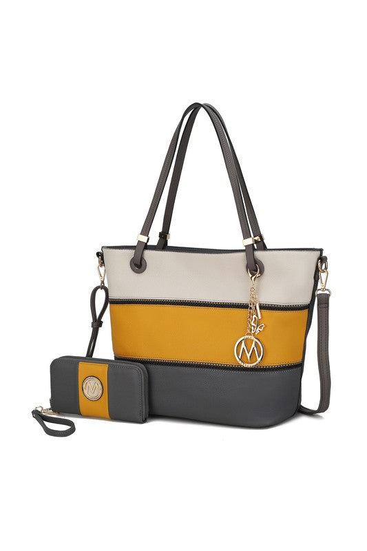 MKF Collection Vallie Color Block Tote bag by Mia