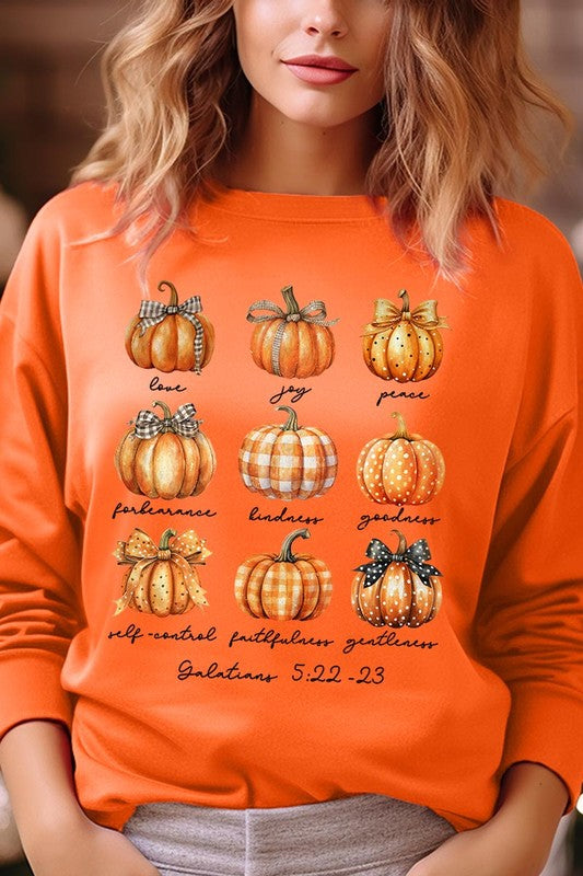 Fruits of The Spirit Pumpkin Graphic Sweatshirts