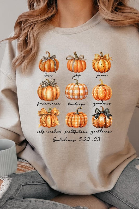 Fruits of The Spirit Pumpkin Graphic Sweatshirts