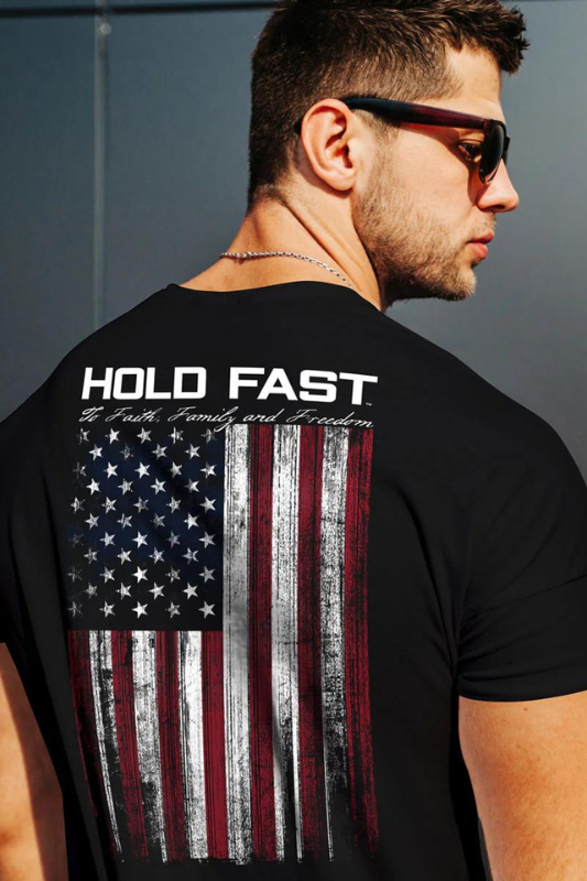 Hold Fast Men's T-Shirt Hold Fast Flag