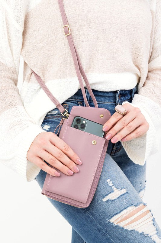 Cross Body Convertible Wallet with Phone Pocket